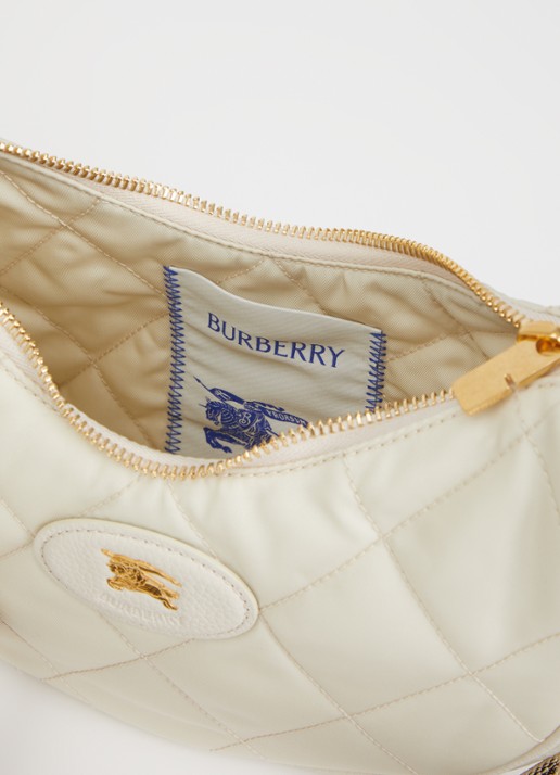 Burberry Horseshoe crossbodytas met quilt patroon en kalfsleren deails - detail beige
