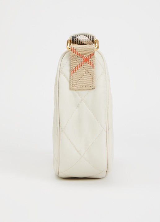 Burberry Horseshoe crossbodytas met quilt patroon en kalfsleren deails - detail 2 beige