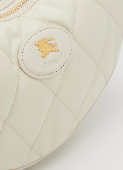 Burberry Horseshoe crossbodytas met quilt patroon en kalfsleren deails - detail 4 beige