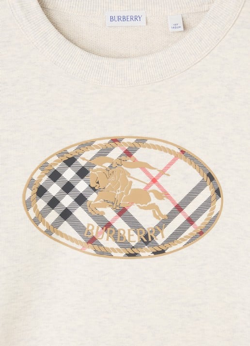 Burberry Isla sweater met logoprint - detail 3 gebroken wit
