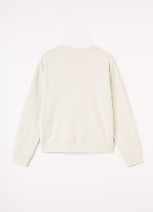 Burberry Isla sweater met logoprint - voorkant 2 gebroken wit