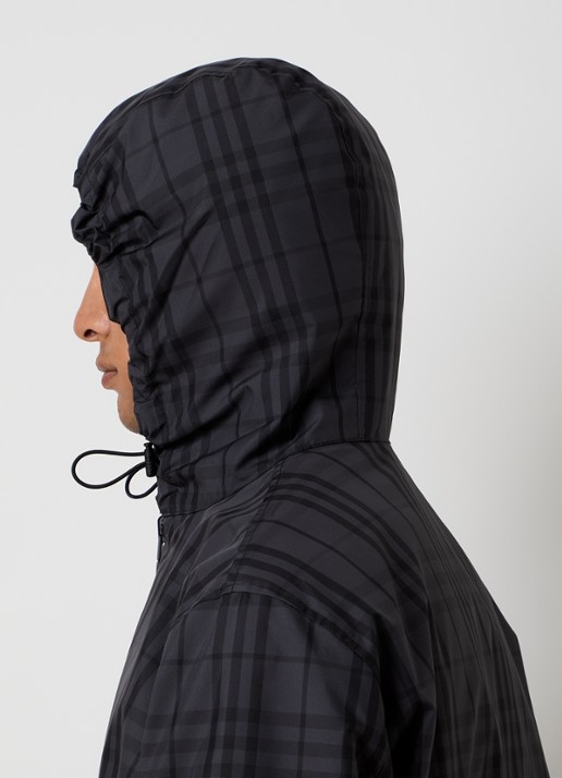 Burberry Jack met ruitdessin en ritszakken - detail 4 antraciet