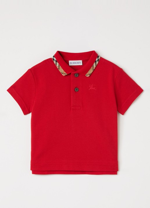 Burberry Johane polo met logo - voorkant rood