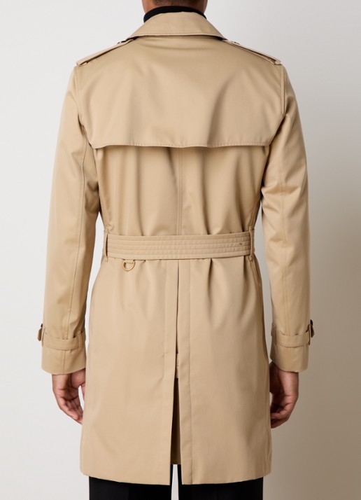 Burberry Kensingon Heritage double-breasted trenchcoat met ceintuur - achterkant 6 beige