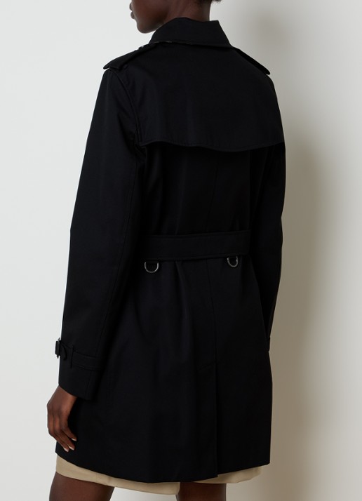 Burberry Kensington trenchcoat met steekzakken - achterkant zwart