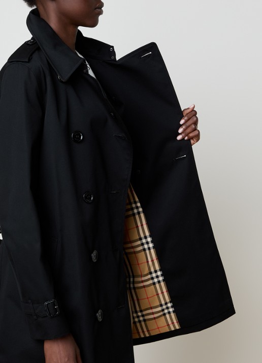 Burberry Kensington trenchcoat met steekzakken - detail 3 zwart