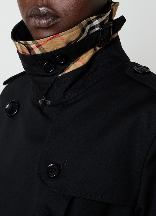 Burberry Kensington trenchcoat met steekzakken - detail 4 zwart