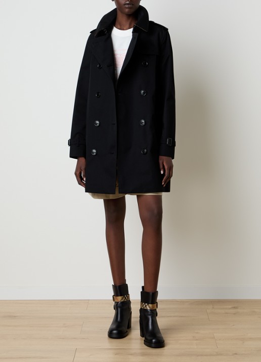 Burberry Kensington trenchcoat met steekzakken - voorkant 6 zwart