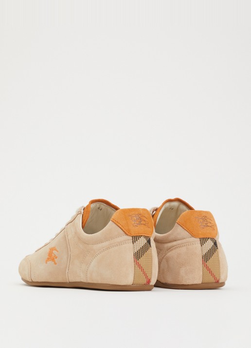 Burberry Knight sneaker van kalfssuède - achterkant 6 beige