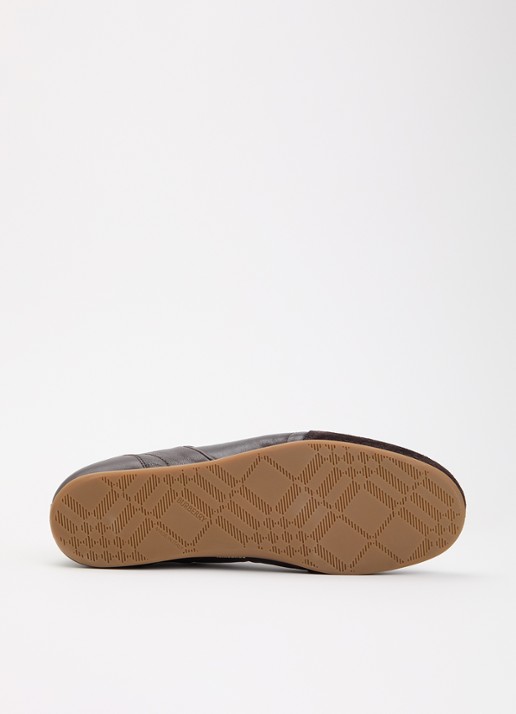 Burberry Knight sneaker van leer met details van suède - detail 3 donkerbruin