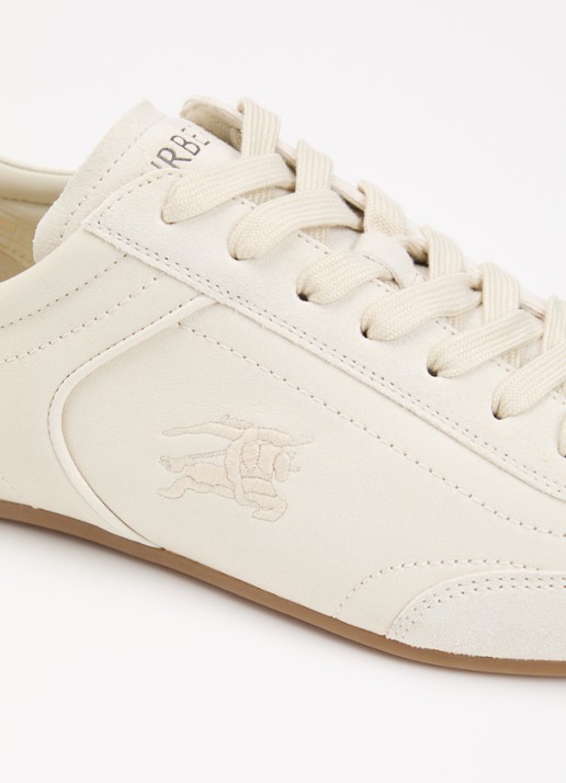 Burberry Knight sneaker van leer met details van suède - detail 5 creme