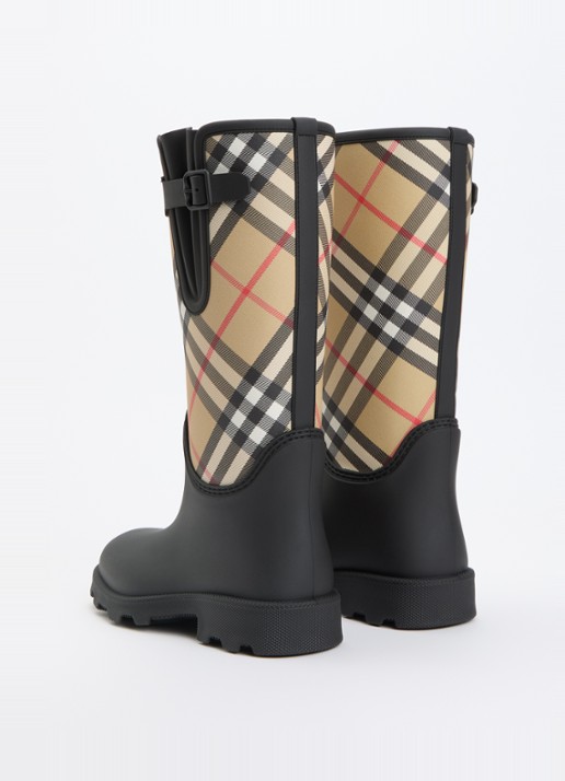Burberry Laars met ruitdessin - achterkant 6 zwart