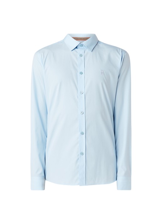 BURBERRY Louis regular fit overhemd met kentkraag - voorkant lichtblauw