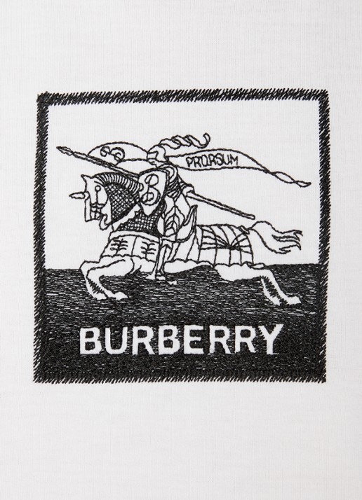 Burberry Margot T-shirt met logoborduring  - detail 3 wit
