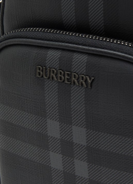 Burberry Mini City crossbodytas met kalfsleren details - detail 3 antraciet