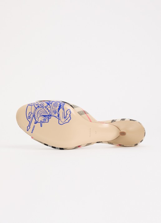 Burberry Muiltje met ruit dessin - detail 6 zand