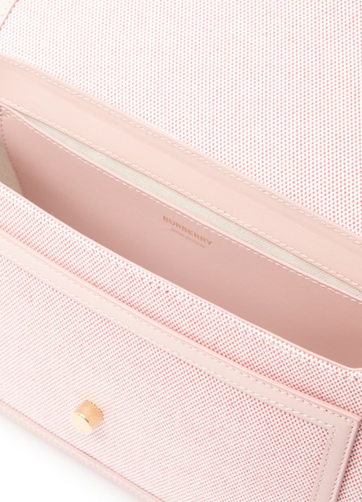 Burberry Note crossbodytas van kalfsleer - detail 2 lichtroze