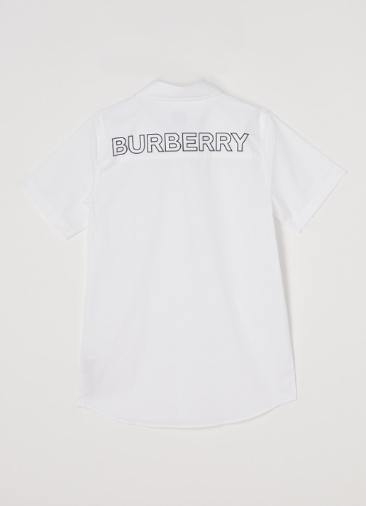 Burberry Overhemd van katoen met stretch - achterkant wit