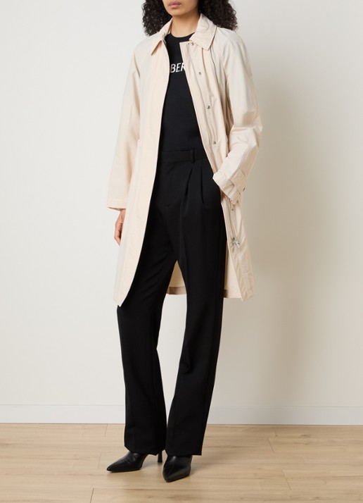 Burberry Parka met klepzakken - voorkant 3 gebroken wit
