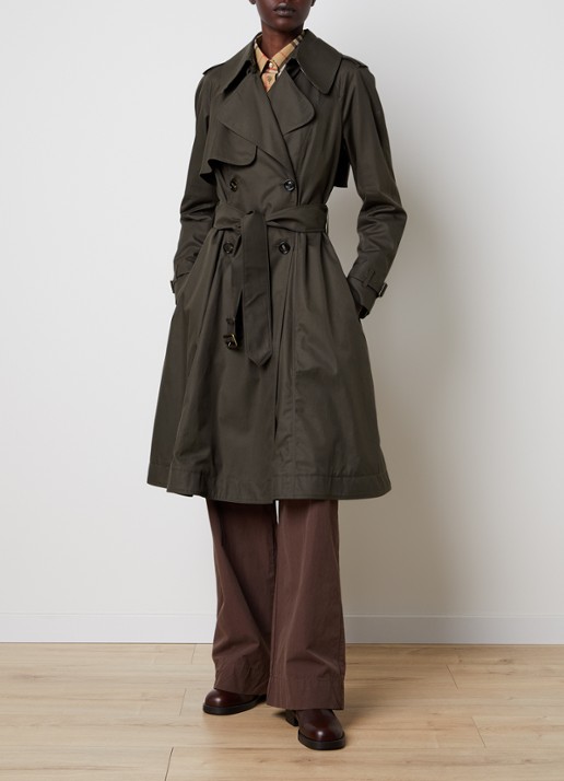 Burberry Pembury trenchcoat met strikceintuur - detail bruin