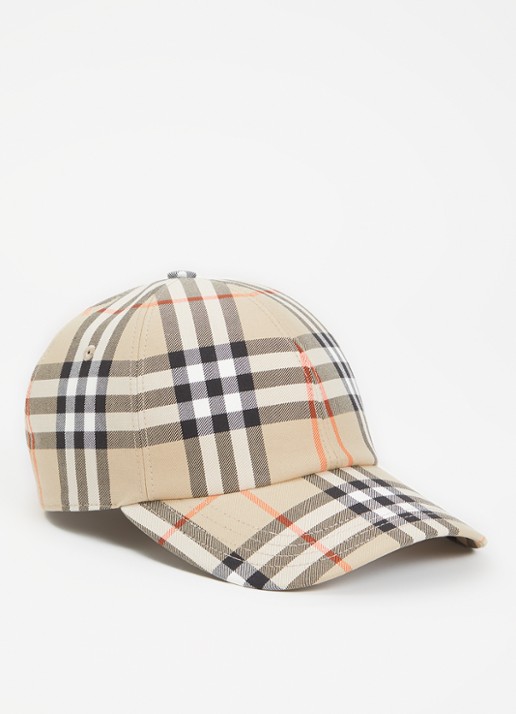 Burberry Pet met ruitdessin - voorkant 2 zand