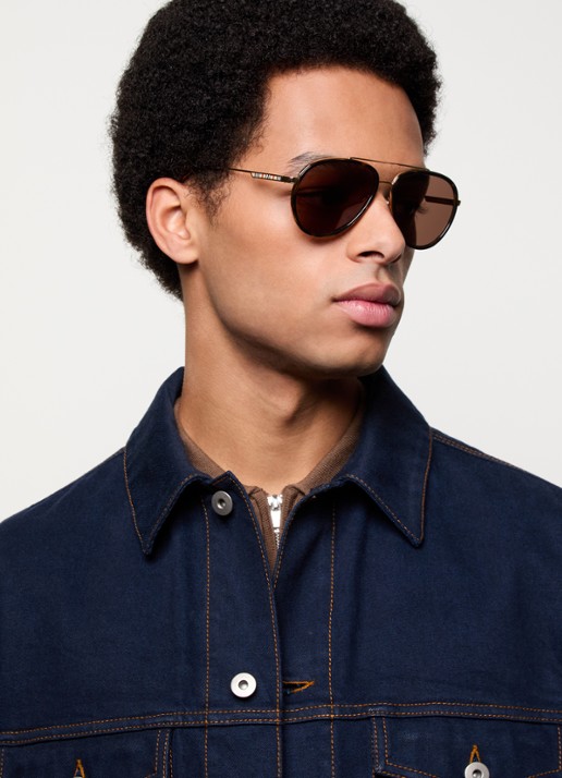 Burberry Piloten zonnebril BE3125  - voorkant 2 goud