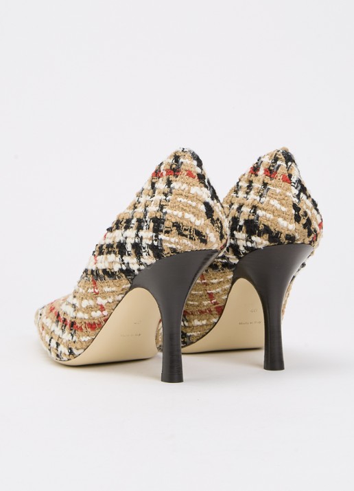 Burberry Pump met ruitdessin - achterkant 2 camel