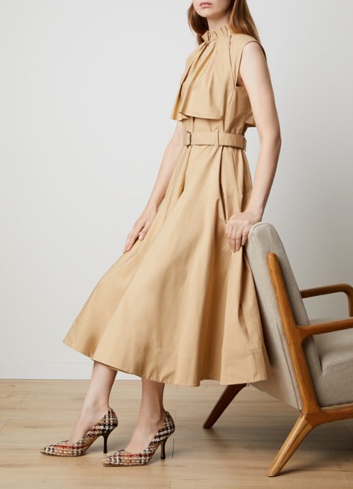 Burberry Pump met ruitdessin - voorkant 2 camel
