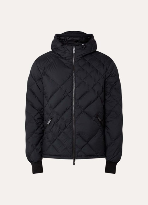 Burberry Quilted jack met donsvulling - voorkant zwart