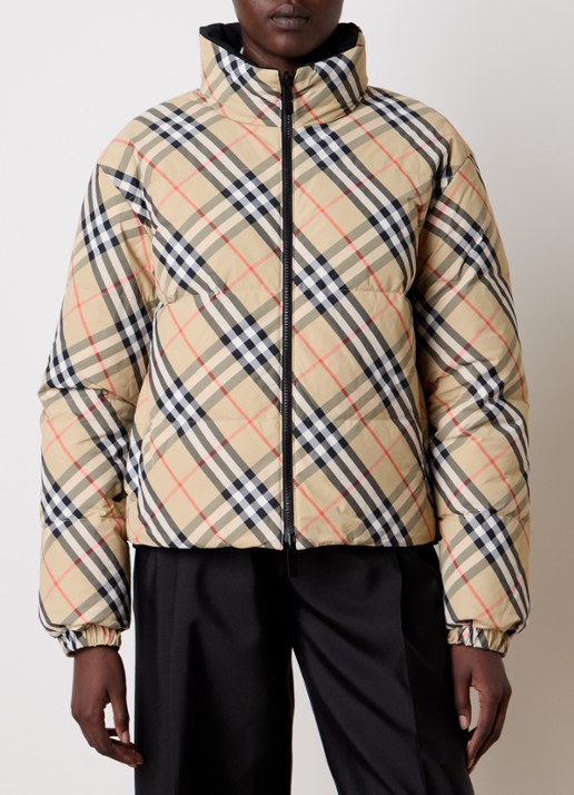 Burberry Reversible puffer jack met donsvulling - detail 5 beige