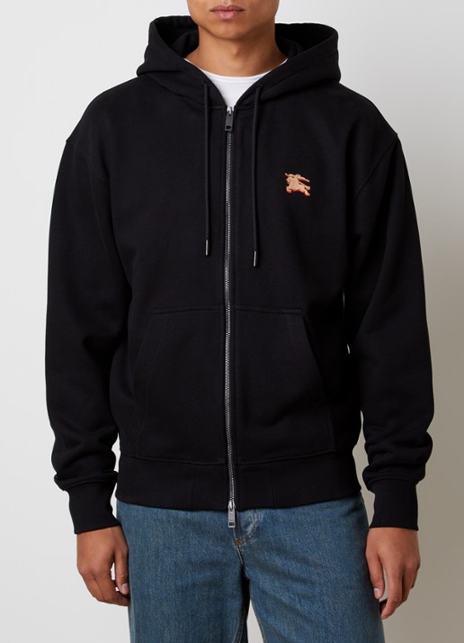 Burberry Rory sweatvest met logo- en backborduring - achterkant 6 zwart