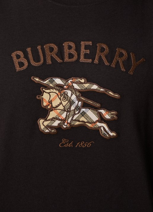 Burberry Ryan longsleeve met logoborduring - detail 5 chocoladebruin