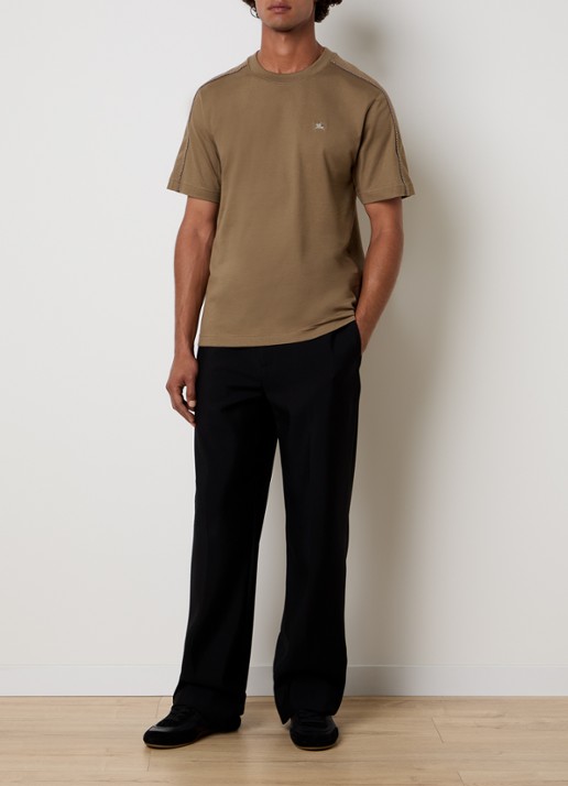 Burberry Seth T-shirt met logo - voorkant 2 camel