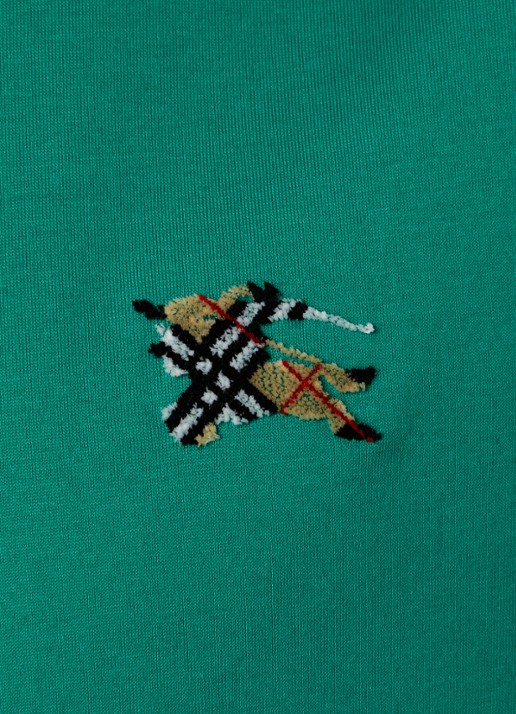 Burberry Seth T-shirt met logo - detail 3 donkergroen