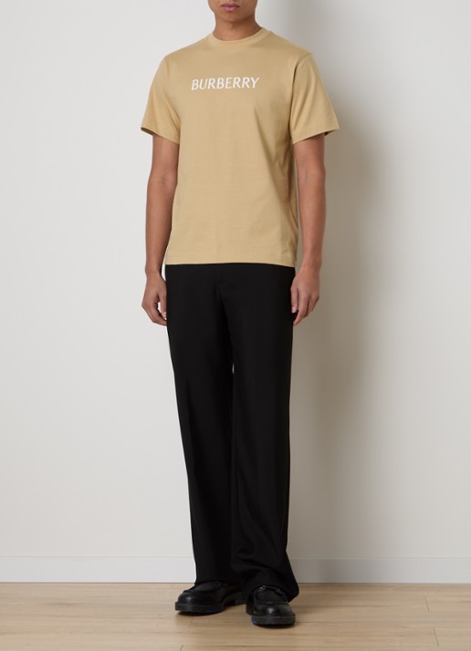 Burberry Seth T-shirt met logoprint - voorkant 4 camel