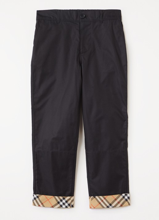 Burberry Sheldon loose fit pantalon - voorkant 2 zwart