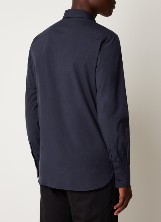 Burberry Sherfield slim fit overhemd met stretch  - achterkant 3 blauw