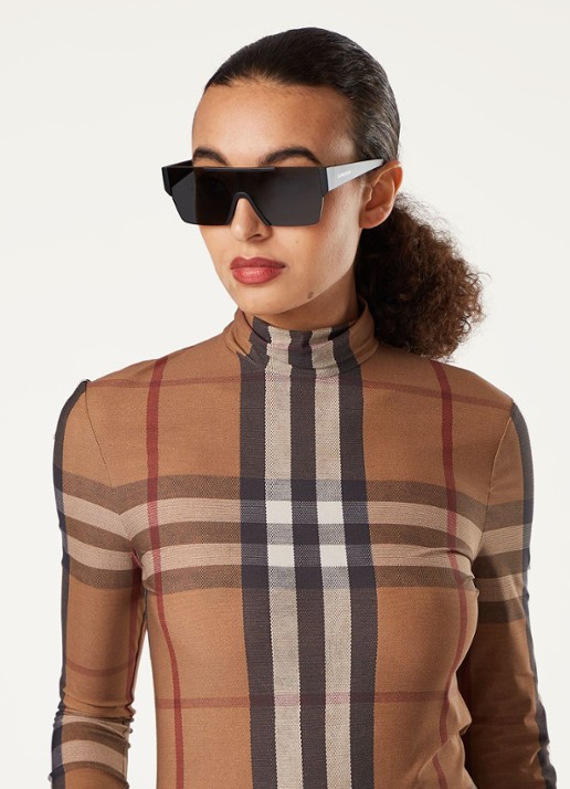 Burberry Shield zonnebril BE4291 - voorkant 2 zwart