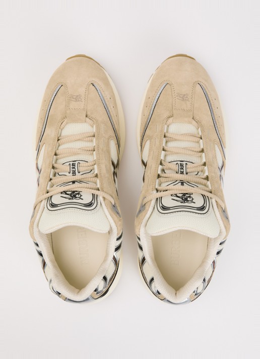 Burberry Sneaker met kalfssuède details - detail 2 beige