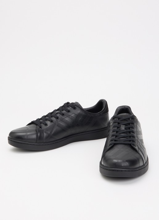 Burberry Sneaker van leer met details van suède - detail 2 zwart