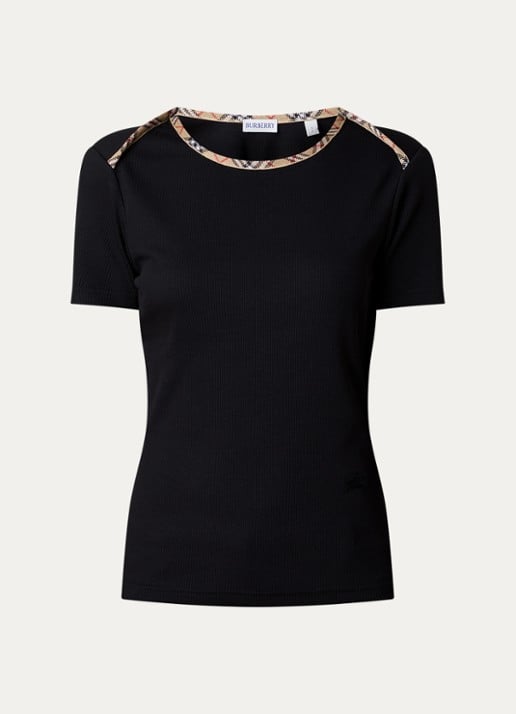 Burberry Stephanie T-shirt met ruitdessin