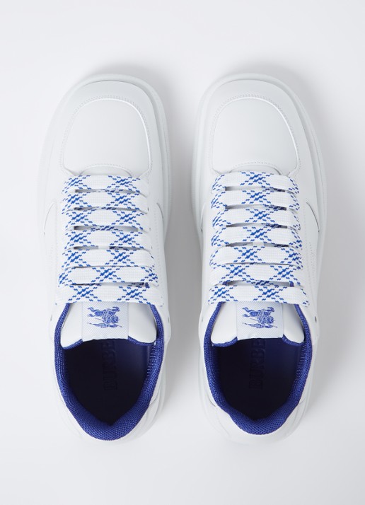 Burberry Stock sneaker van kalfsleer - detail 5 wit