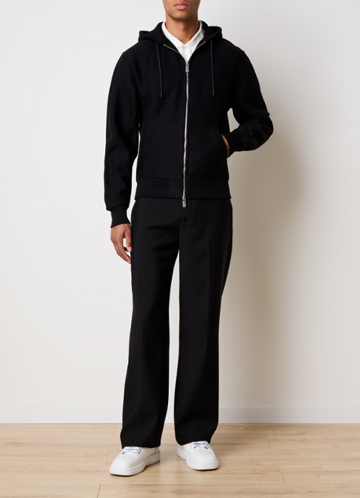 Burberry Sweatvest met backprint - voorkant 6 antraciet