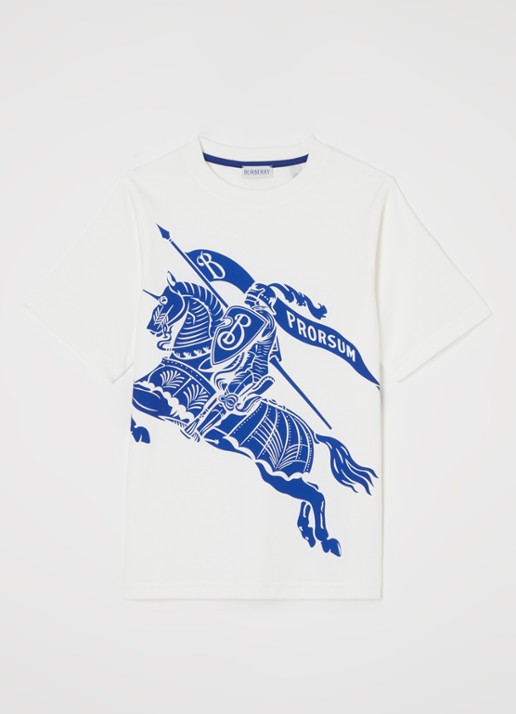 Burberry T-shirt met frontprint - voorkant wit
