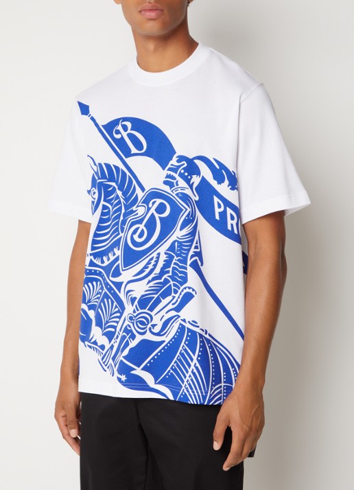 Burberry T-shirt met logoprint - detail 2 wit