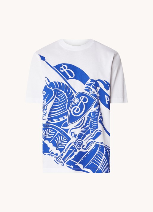 Burberry T-shirt met logoprint - voorkant 4 wit