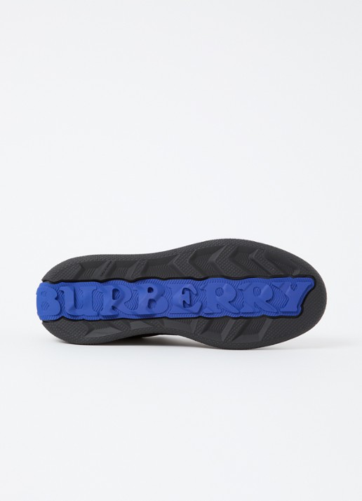 Burberry Terrace sneaker van kalfsleer met ruitdessin - detail 3 zwart