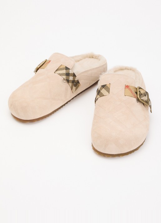 Burberry Urchin muiltje van kalfssuède - detail 2 beige