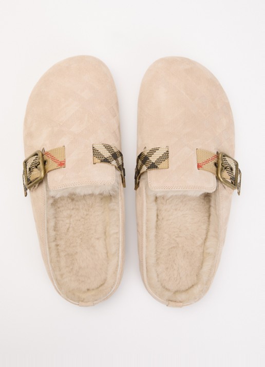 Burberry Urchin muiltje van kalfssuède - detail 3 beige