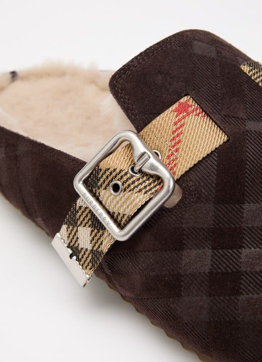 Burberry Urchin muiltje van suède - detail 5 bruin